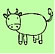 Symbol Kuh grün